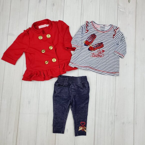 3-6 Month Girls 3 Piece Outfit - Baby Headquarters - Picture 1 of 1